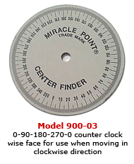 Miracle Point 900-03 centering head 0-360 degree Counter Clockwise